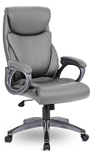 Кресло М-703 Веста PL S-0422. Обивка - экокожа, цвет серый. Пластиковая крестовина. Пластиковые подлокотники с мягкими накладками. Механизм Топ-ган. Нагрузка до 120 кг. 