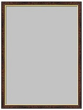 Рамка 21x30 пластиковая, цвет темный орех, с внутренним золотым кантом