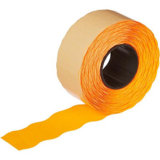 Этикет-лента волна 26х16мм 800 шт /рулон, цвет оранжевый.