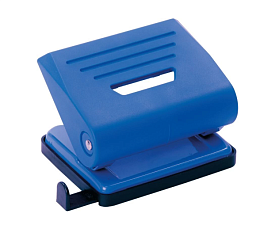 Дырокол до 20 листов с линейкой, DOLCE COSTO,  пластиковый корпус, 2 отверстия, цвет синий