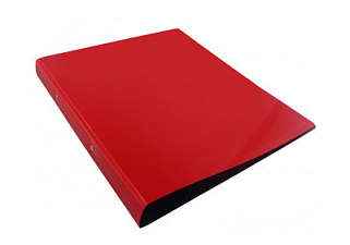 Папка на 2 кольца 32 мм пластиковая "Бюрократ "DeLuxe", цвет красный