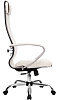 Кресло Samurai 6.1 экокожа белая. Хромированная крестовина. Механизм Топ-ган. Нагрузка до 120 кг.