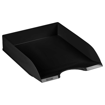 Лоток горизонтальный пластиковый Стамм "ДЕЛЬТА" цвет черный 