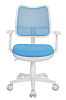 Кресло детское СН-797 WAXSN/LB/TW-55 Обивка - голубая тканьTW-55. Спинка - голубая сетка. Белый пластик. Узкое сиденье. Пластиковая крестовина. Нагрузка до 100 кг.