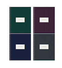 Тетрадь 48 листов А5 в клетку на спирале,  мелованный картон, цвета обложки ассорти