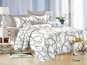 Комплект постельного белья 2- спальный Микросатин Satin Collection "Тони" Простыня 180х215 см, пододеяльник 175х215 см, наволочка 70х70 см - 2 шт