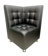 Модуль угловой Тирон экокожа черный Santorini 0401 (1 категория). Размер (ШхГхВ): 680х680х950мм.