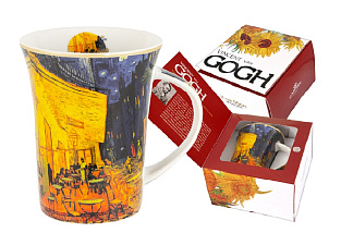 Кружка Carmani Ночная терраса кафе, 350 мл материал: костяной фарфор. цвет мультиколор