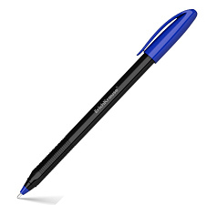 Ручка шариковая ErichKrause U-108 Black Edition Stick, Ultra Glide Technology, синий стержень,1,0 мм, трехгранный черный корпус