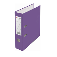Папка - регистратор металлический кант, корешок 75мм, покрытие PVC  цвет фиолетовый, карман со сменной этикеткой