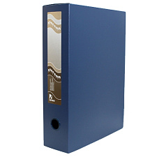 Папка-бокс "Persona" ширина корешка 75 мм,А4, размер 320х235х75 пластик, 800 мкр,на липучках, цвет ассорти (синий/серый)