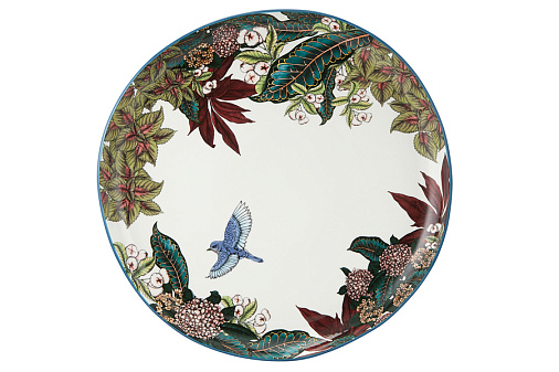 Блюдо круглое Maxwell & Williams "Воспоминание", размер 36 см, материал каменная керамика, цвет белый, бордовый, зелёный, синий