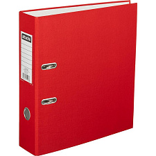 Папка-регистратор Selection Экономи, корешок 90мм, покрытие PVC  цвет красный, с торцевым карманом со сменной этикеткой.																														