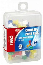 Кнопки силовые цветные Deli E0021 25 мм, , 35 шт, пластиковая упаковка, цвет ассорти