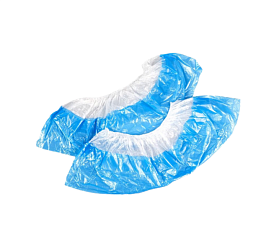 Бахилы "СУПЕР 50 мкр"  С двойной пропаяной резинкой,  вес пары 4,5 гр./ размер 40х14см. Упаковка евроблок 500 пар/цена за пару