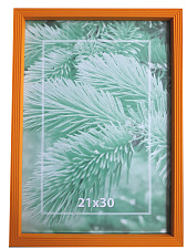Рамка 21х30 дерево цвет "Янтарь"  профиль №2, ширина 1,5 см Покраска ТЕКС позволяет сохранить текстуру древесины