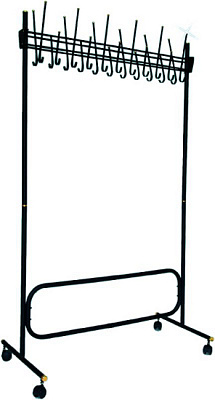 Вешалка напольная "СКР" черная на колесиках 22 крючка 110,5*58*186,5 см