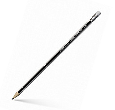 Карандаш чернографитный "ErichKrause "MEGAPOLIS", шестигранный, твердость НВ с ластиком