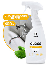Чистящий спрей для ванной комнаты Grass "Gloss Professional" 600 мл от налета и ржавчины подходит акриловых ванн 
