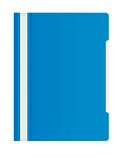 Скоросшиватель пластиковый, прозрачный верхний лист, цвет синий.