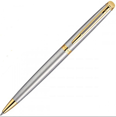 Ручка WATERMAN HEMISPHERE Essential Stainless Steel GT сталь/позолота S0920370, синий стержень