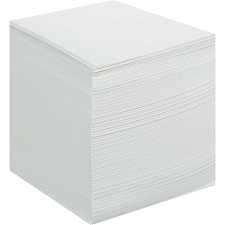 Бумага для записи блок  9х9х9см белый, на склейке, белизна 92-100%, плотность 80-100 г/м2.