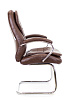 Кресло Everprof Valencia CF обивка - экокожа коричневая. Хромированные полозья. Нагрузка до 120 кг.