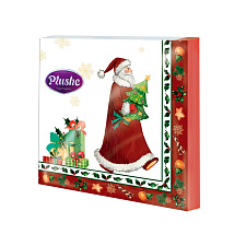 Салфетки бумажные Санта 3-х слойные "Plushe" 18 листов в упаковке, размер: 33х33 см