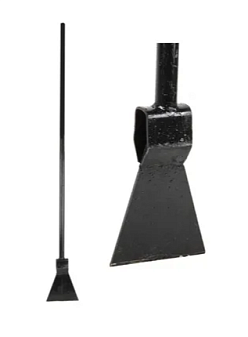 Ледоруб сварной с металлическим черенком 1,2 м, с резиновой ручкой, ширина ударной поверности 15см, с топором Б-3