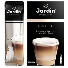 Кофе растворимый Jardin Latte 3 в 1, картонная коробка, 8 пакет-саше по18гр
