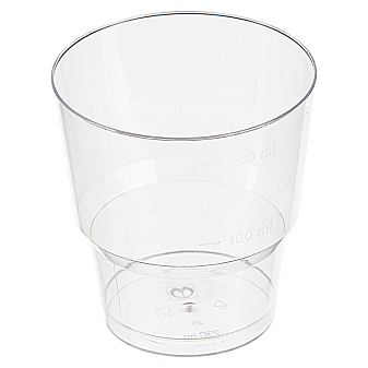 Стакан одноразовый 200 мл "Кристалл" прозрачный 50 шт/упак