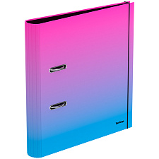 Папка-регистратор ламинированый картон  "Radiance" (50 мм), размер 320*300*50мм, дополнительная фиксация на резинку, цвет розовый/голубой градиент