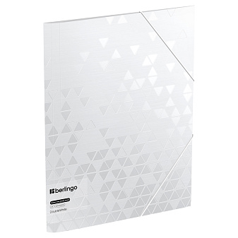 Папка на резинке Berlingo DoubleWhite пластиковая, А4, корешок шириной 32 мм, толщина 600 мкр, цвет белый