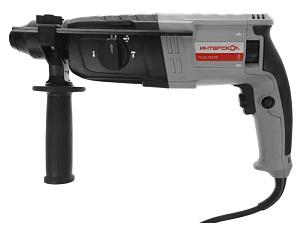 Перфоратор электрический ИНТЕРСКОЛ П-25/750ЭР в пластиковом кейсе, мощность 750Вт, 0-1350 об/мин, 0-5500 ударов/мин, Патрон SDS-plus в комплекте, кабель 4м