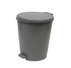 Ведро для мусора 12л пластиковое с педалью и с внутреннем ведром, цвет ассорти Размеры (ШхДхВ) 26,5х26,5х34 см