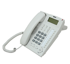 Телефон проводной SANYO RA-S517W, ЖК дисплей, возможность установки на стене, повторный набор номера, кнопка "флэш", будильник, цвет белый