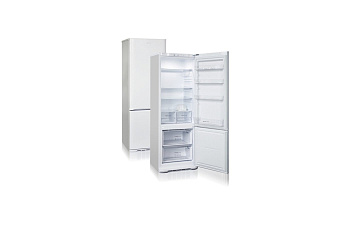Холодильник БИРЮСА 632, 180х60х62см, объем 330л, двухдверный, 2 ящика для овощей и фруктов, 4 полки, управление механическое, 1 компрессор, цвет белый