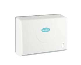 Полотенцедержатель для листовых полотенец Z- сложения KSITEX TH-5823 W, рассчитан на 1-у упаковку полотенец, пластиковый, окно, без замка, размеры: 200х278х100 мм, цвет белый.