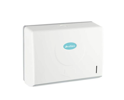 Полотенцедержатель для листовых полотенец Z- сложения KSITEX TH-5823 W, рассчитан на 1-у упаковку полотенец, пластиковый, окно, без замка, размеры: 200х278х100 мм, цвет белый.