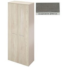 Атлон Скандинавское дерево Шкаф для документов закрытые двери ДГ44, цвет каркаса - глиняный серый 800х418х2000(ШхГхВ) (ДГ40_2+ДГ41_1+ДГ50*2)