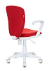 Кресло детское KD-W10AXSN/26-22 обивка -  красная ткань. Пластиковая крестовина. Пружинно-винтовой механизм. Нагрузка до 100 кг.