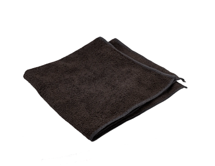 Салфетка из микрофибры 30х30 см универсальная  1 шт/уп, плотность 190гр/м2, оверлок, цвет черный