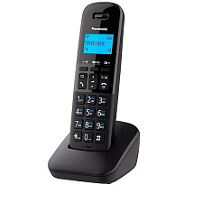 Телефон радио PANASONIC KX-TGB610RUB, на подставке, телефонный справочник на 50 имен, подсветка дисплея, будильник, поиск трубки,  AOH/Caller ID, цвет черный