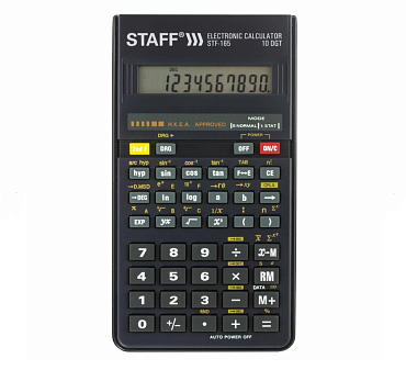 Калькулятор научн 10 разр. STAFF STF-165 143х78х13 мм, для ЕГЭ по Физике,Химии и Географии, черный