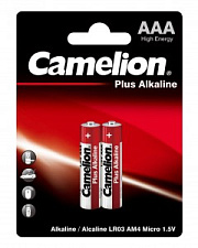 Батарейка щелочная Camelion Plus Alkaline блистер/ 1,5V / LR03, AAA, мизинчиковые / 2 шт./уп.
