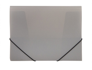 Папка на резинке "Persona" пластиковая, А4, корешок шириной  30 мм, толщина 500 мкр, цвет серый