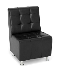 Кресло Тирон экокожа черный Santorini 0401 (1 категория) 610х890х870 мм (ШхГхВ) 