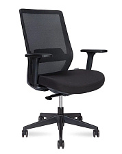 Кресло Mono LB спинка - сетка, сидение - ткань, цвет черный, Пластиковая крестовина, Пластиковые подлокотники 3D, Синхромеханизм. Нагрузка  до 130 кг