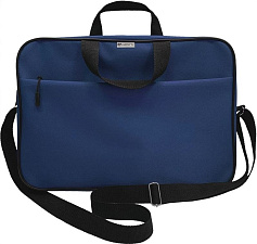 Папка-портфель на молнии А4  с ручками, Плотная ткань с водоотталкивающей пропиткой ПВХ, цвет синий. Lamark