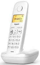 Телефон радио Dect Gigaset A270 SYS RUS на подставке, телефонный справочник на 80 имен, подсветка дисплея, поиск трубки,  AOH/Caller ID. цвет белый
